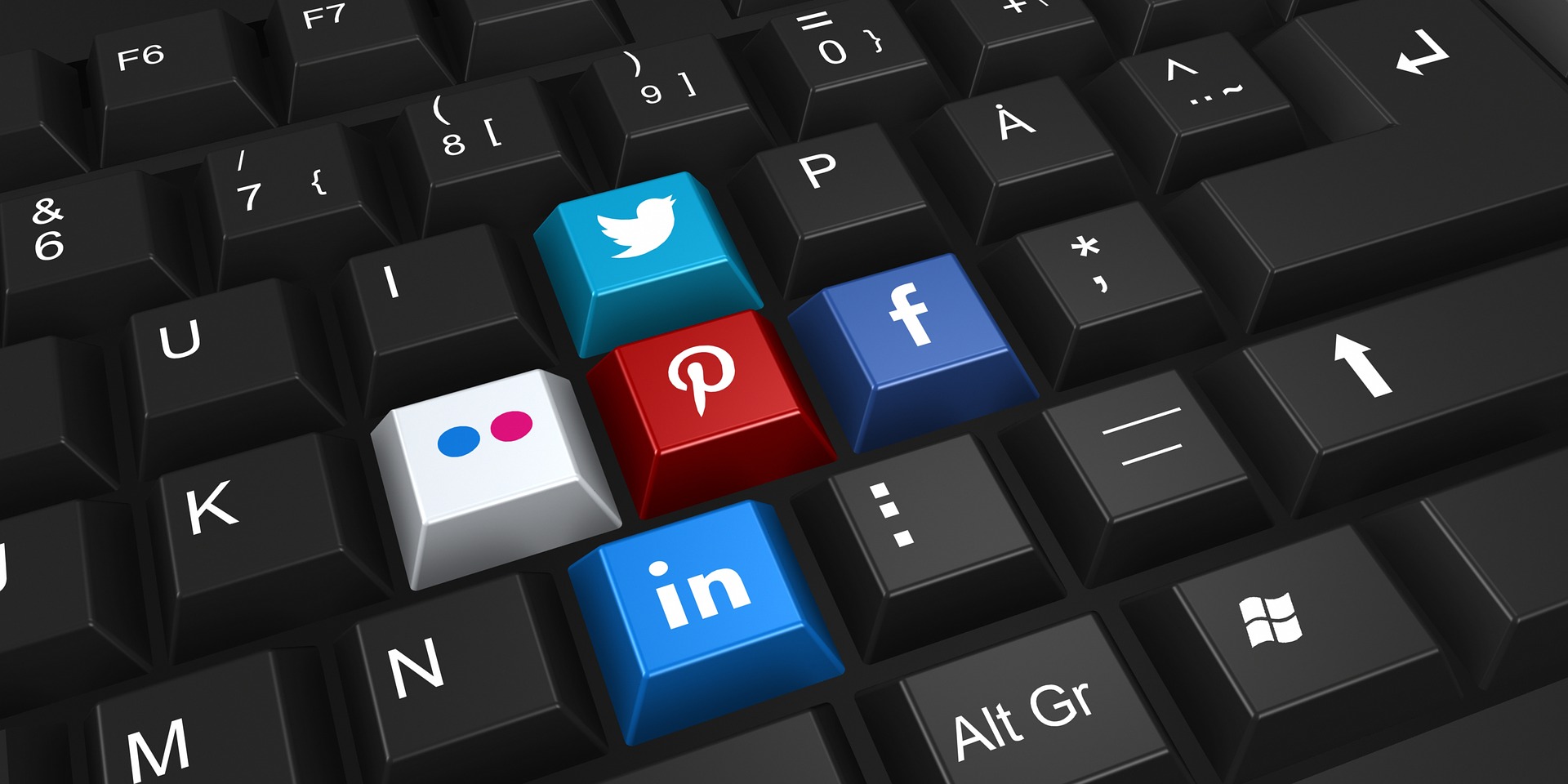 keyboard social icons