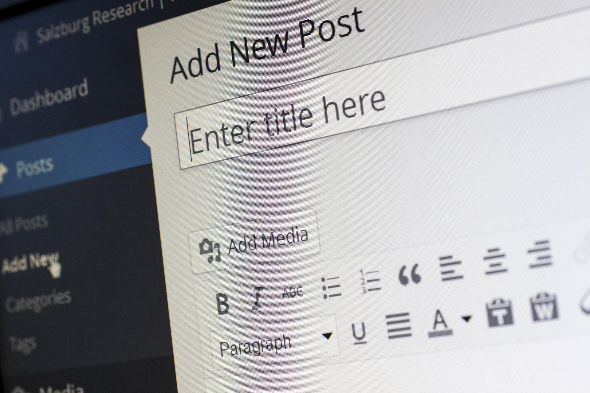 Content Creation -wordpress